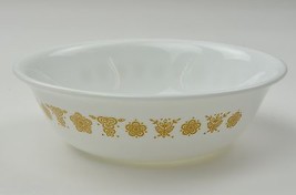 Corning Corelle Butterfly Gold Pattern Coupe Cereal Bowl Vintage White Glass - £4.36 GBP