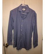Charles Tyrwhitt Mens 15.5 33 Extra Slim Fit Non Iron Button Front Check... - $13.85