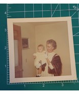 Vintage Found Photo - 1950s - 1960s Mother Holds The Baby Girl Fur Stole... - £6.43 GBP