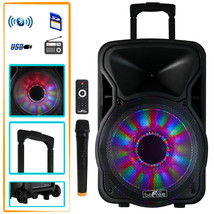 beFree Sound 12 Inch 2500 Watt Bluetooth Rechargeable Portable Party PA Speaker - £151.64 GBP