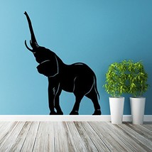 ( 35&quot; x 47&quot; ) Vinyl Wall Decal Lucky Elephant Trunk Up / African Wise Wealth Ani - £39.02 GBP