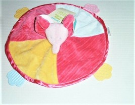 CARTERS BABY BLANKIE PINK ELEPHANT ROUND SQUEAKER TEETHER SECURITY BLANK... - $23.75