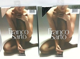 (2) Franco Sarto Womens Sz B 1_Nude 1_Black Sheer to Waist Women Pantyho... - $21.77