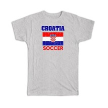 Croatia : Gift T-Shirt Distressed Flag Soccer Football Team Croatian Country - £19.76 GBP+
