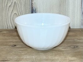 Vintage Fire King Oven Ware Small Bowl White Swirl 6 Inch - $14.95