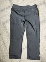 Eddie Bauer Solid gray Stretch Pull On Capri Leggings Size Medium No pills - £18.60 GBP