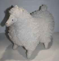 Mud Pie White Wooly Plush Lamb Sheep 15" Soft Toy Stuffed Animal Stands Alone - $86.11