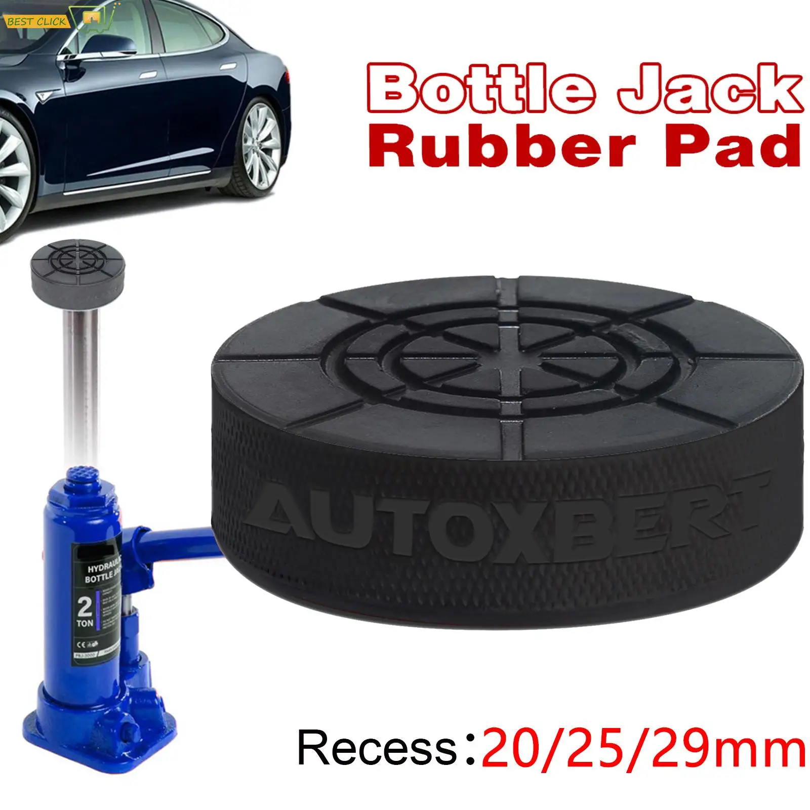 Car Rubber Bottle Jacks Pads Support Point Adapter Jacking Removal Repair Tool - £9.84 GBP+