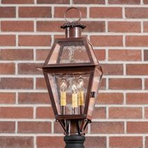 Town Crier Outdoor Post Light in Solid Antique Copper image 2