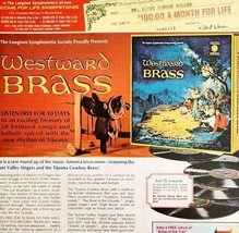 1969 Longines Symphonette Westward Brass Advertisement Vinyl Records HM2H - $19.99