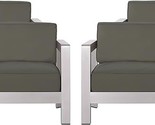 Christopher Knight Home Booth Outdoor Aluminum Club Chairs, Silver (Set ... - $2,217.99