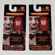 NEW 2 Pks Adult Vampire Fangs One Size Fits All Halloween Costume Accessory Lot - £10.05 GBP