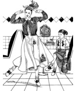 Folkwear At The Hop #256 Ladies &amp; Girls Skirt Blouse Sewing Pattern folk... - $19.95