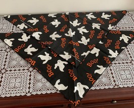 Set Of Two Halloween Ghost Boo Dog Bandanas Medium Large Tie On Scarf Brand New - £8.25 GBP