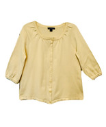 Designer Originals Vintage 90’s Womens M Buttercream Button Up Cardigan ... - $23.14 CAD