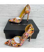 Shoe Republic LA Karima Orange Comic 6 Pumps High Heels Pointed Toe Shoe... - £54.84 GBP