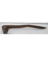 Folk Art Wood Carved  Curled snake - $44.00