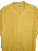 Vintage Shirt Westvale Permanent Press Button Down Tailored 16 1/2 yellow retro - £11.62 GBP