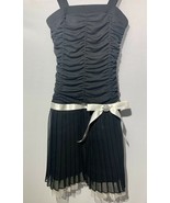 Girl&#39;s Philly Black Dress with White Belt Line - Size 8 - $7.92