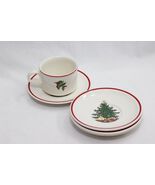 Cuthbertson American Christmas Tree  4 Saucers + 1 Cup Xmas - $17.74 CAD