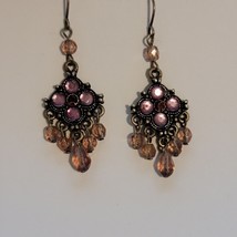 Pink &amp; Silver Dangle Earrings - $4.95