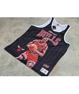 Mitchell &amp; Ness Chicago Bulls Pippen 97 Finals Black Basketball Jersey M... - £48.98 GBP