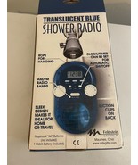 Y2K Vintage Translucent Blue Shower Radio AM/FM Clock NEW - $17.82