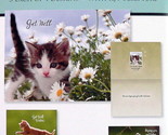 BOX 12 Christian Get Well Greeting Cards With Adorable Kitten Images - $6.75