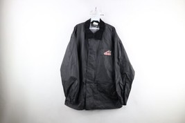 Vtg Hein Gericke Mens Large Spell Out Waterproof Motorcycle Rain Jacket Black - £39.47 GBP