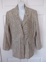Newport News Easy Style City Jacket World Cities Sz 18 Beige Lined Vintage Nwt - £39.92 GBP