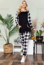 Celeste Plaid Long Sleeve T-Shirt with Pockets - £26.29 GBP