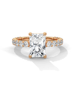 2ct Radiant Moissanite Lab Diamond Engagement Ring - $810.25 CAD