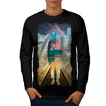 Wellcoda Truth Is Within Mens Long Sleeve T-shirt, Pyramids Graphic Design - £18.26 GBP