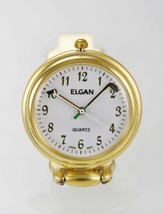 Elgan Unisex Armbanduhr Golfer Gürtel Clip Tasche Gold Edelstahl Weiß Akku Quarz - £11.70 GBP