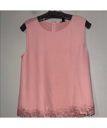 Ann Taylor Pink Boxy Embellished Sleeveless Blouse - $21.56