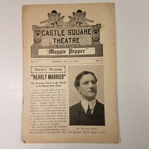 CASTLE SQUARE THEATRE PROGRAM MAY 10 1915 MAGGIE PEPPER CRAIG PLAYERS BO... - £19.97 GBP