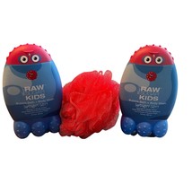RAW SUGAR Kids Bubble Bath and Body Wash Bundle: 2 Superberry Cherry (12 oz. ea. - £44.28 GBP