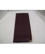 Vintage Hazel Business Card Holder Brown USA 48 Slots Pouches faux leath... - $19.79