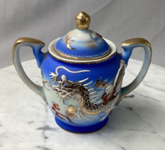 Japanese Moriage Dragonware Fairyland China Sugar Handpainted Blue Gold ... - $18.65