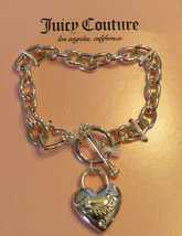 Juicy Couture Rose Gold Tone Heart Toggle Bracelet - £30.93 GBP