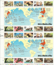 1941 WWII A World At War Stamps - £11.99 GBP