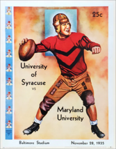 Maryland Football 1935 Vintage Program Cover METAL SIGN 12X8IN - $24.74