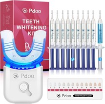 Teeth Whitening Kit with LED Lights Tray for Sensitive Teeth, 10x Whitening Pen  - £37.56 GBP