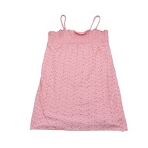 Xhilaration Shirt Womens M Pink Tank Top Spaghetti strap Square Neck Ruffle - £17.87 GBP