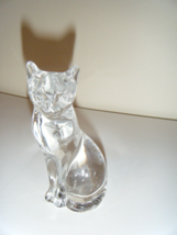 Lenox Fine Crystal Clear Sitting Cat Figurine Made In Germany #23 - £14.10 GBP