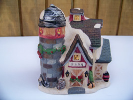 Vintage Holiday Ceramic Barn Christmas Village Houses - £12.57 GBP