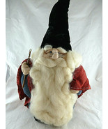 Handmade Wizard Vintage doll 17&quot; counting hat Wool beard velvet hat Awesome - £30.35 GBP