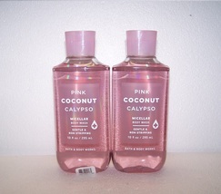 Bath &amp; Body Works Pink Coconut Calypso Shower Gel 10 oz - Lot of 2 - £22.44 GBP