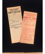 Vintage Train/Railway Empty Car Slips - set of 2 - $10.00