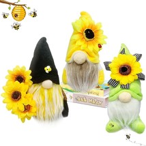 Summer Spring Gnomes Home Decoration Set of 3 Gnome Gifts for Women 10&quot; Bumble B - £28.08 GBP